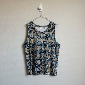 Burberry Beige Check Logo Lisbon Tank Top Sz. M
